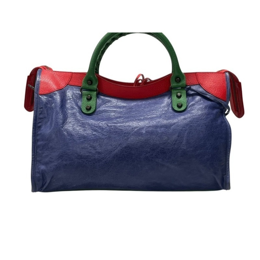 BALENCIAGA The City Giant Bag Handbag Shoulder Red Blue Green - Picture 3 of 10